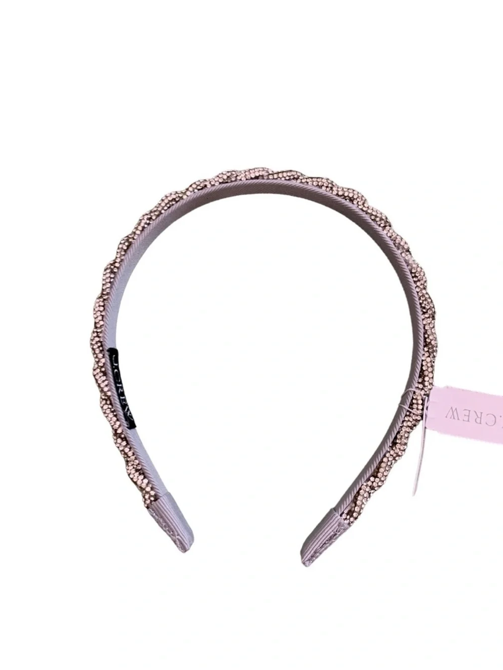 NWT J. Crew Silver Braided Crystal Headband